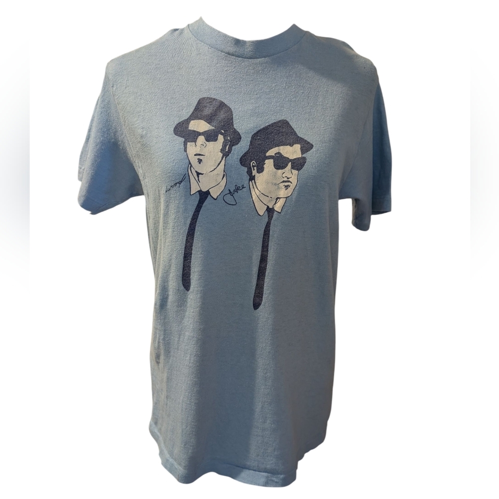 80s‎ Vintage Original Blues Brothers Band Tour Cotton Men's T-shirt Rare